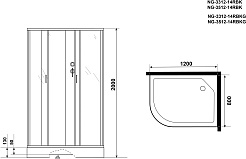 Niagara Душевая кабина Classic NG-3312-14RBKG – фотография-14